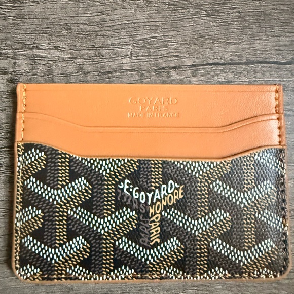 Goyard Green, Brown, and Tan Card Holder - Picture 2 of 4